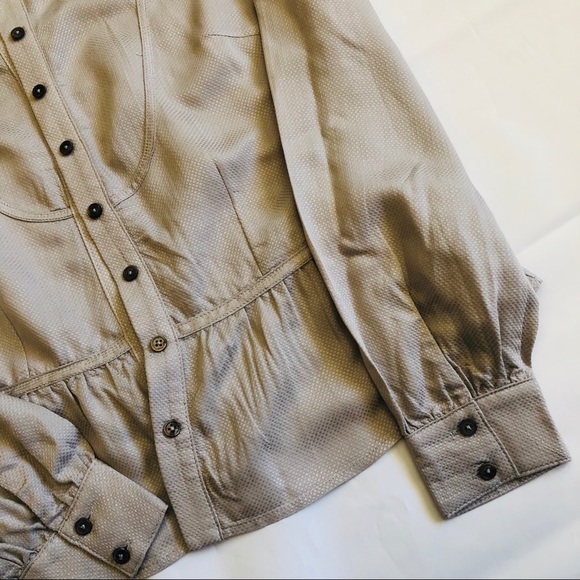 Anthropologie Tops - Anthropologie Current Air Gray Button Down Shirt